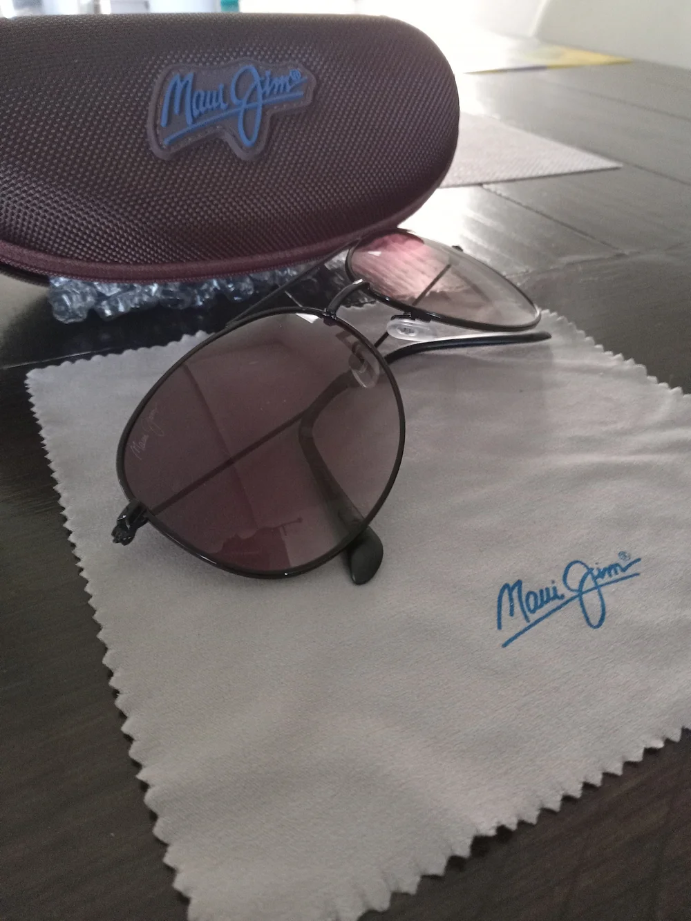 Moui Jim Black Avaitor Sun Glasses